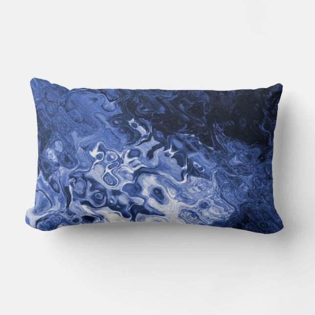 Coussin Rectangle Arbre Abstrait bleu (Recto)