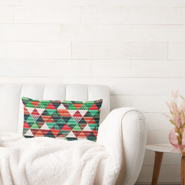 Coussin Rectangle Arbre de Noël design plein de couleurs lancer orei (Canapé)