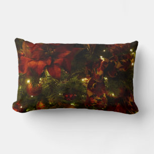 Coussin Rectangle Arbre de Noël marron et or II