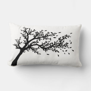 Coussin Rectangle Arbre soufflant dans le vent