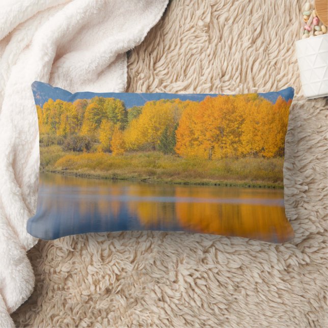 Coussin Rectangle Arbres d'Aspen couleur d'automne (Couverture)
