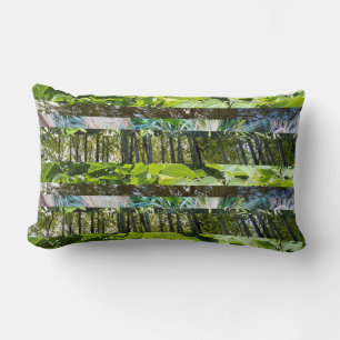 Coussin Rectangle Arbres Et Conception Géométrique Feuille,