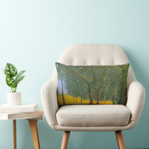 Coussin Rectangle Arbres fruitiers par Gustav Klimt, Art Nouveau vin