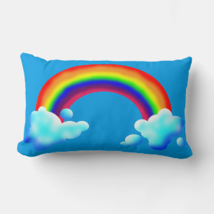 Coussin Rectangle Arc-en-ciel clair et coloré