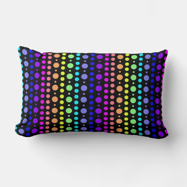 Coussin Rectangle Arc en ciel des points lancer l'oreiller (Recto)