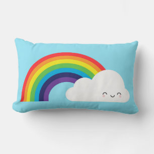 Coussin Rectangle Arc-en-ciel Kawaii