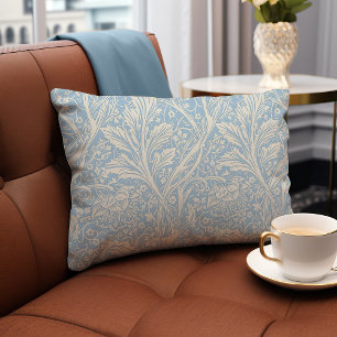 Coussin Rectangle Arcadie bleu clair de William Morris avec aubépine