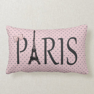 Coussin Rectangle Arcs chics de rose de Paris de Tour Eiffel
