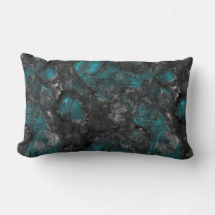 Coussin Rectangle Argent et Turquoise