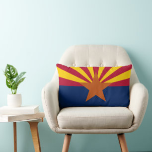 Coussin Rectangle Arizona State Flag Imprimer Patriotique