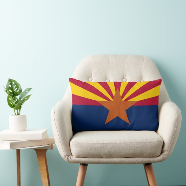 Coussin Rectangle Arizona State Flag Imprimer Patriotique (Chaise)
