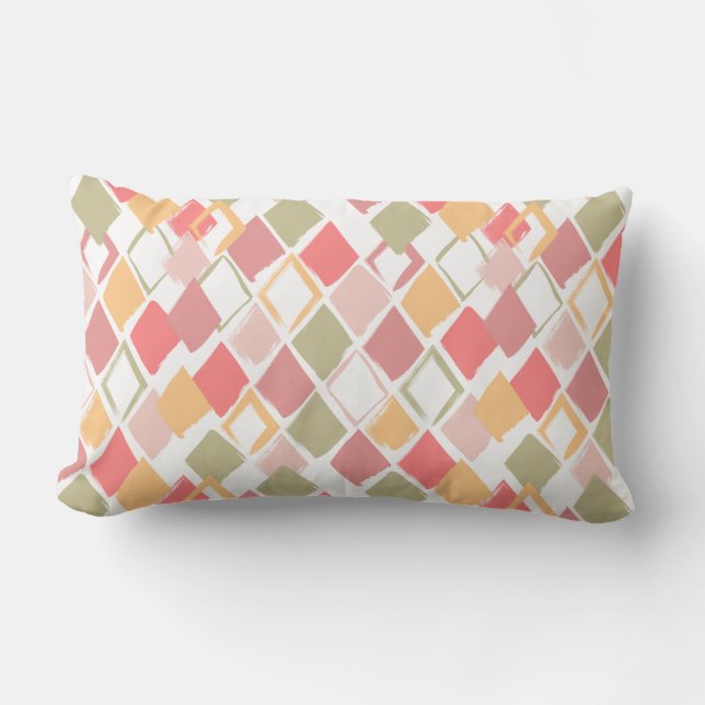 Coussin Rectangle Arlequin motif en popsicles couleurs d'été (Recto)