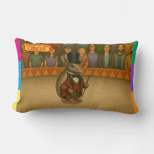 Coussin Rectangle Armand, le dompteur de tatou (Recto)