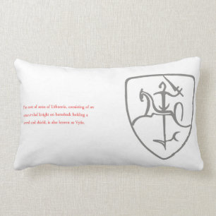 Coussin Rectangle Armoiries de Vytis de Lituanie Lancer l'oreiller