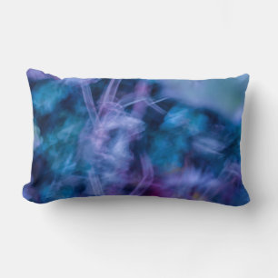 Coussin Rectangle Arrangement de fleurs violettes et bleues