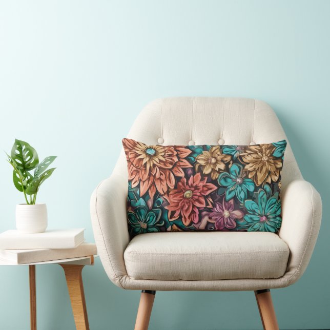 Coussin Rectangle Arrangement de Flower (Chaise)
