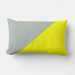 Coussin Rectangle Arrière - plan couleur unie gris jaune et cendré