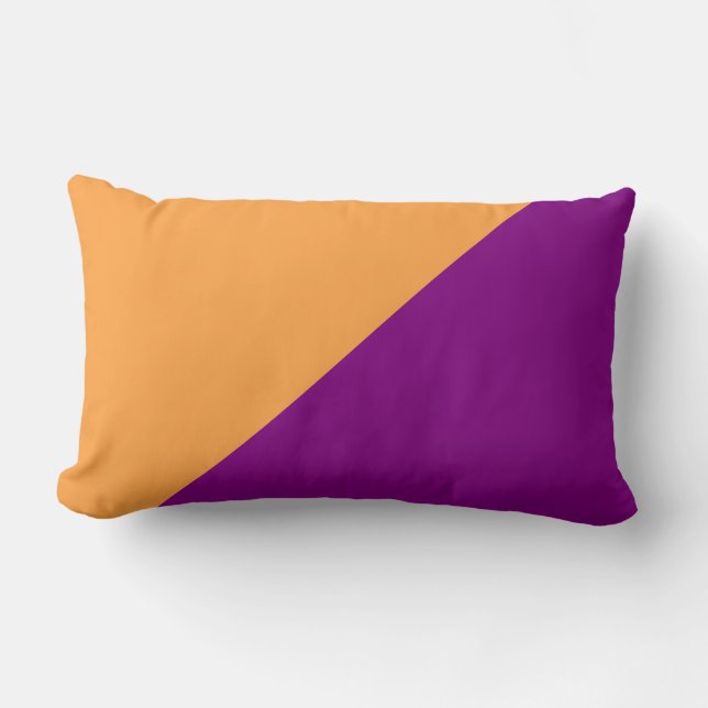 Coussin Rectangle Arrière - plan couleur violet et carottes de néon (Recto)