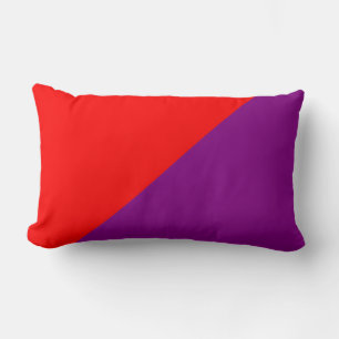 Coussin Rectangle Arrière - plan couleur violet et rouge uni