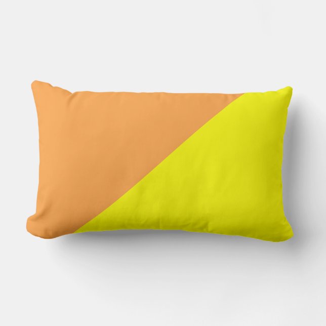 Coussin Rectangle Arrière - plan de couleur unie de carottes jaune e (Recto)