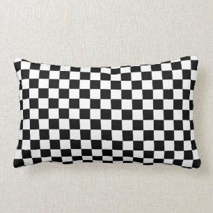 Coussin Rectangle Arrière - plan de tableau de bord noir et blanc
