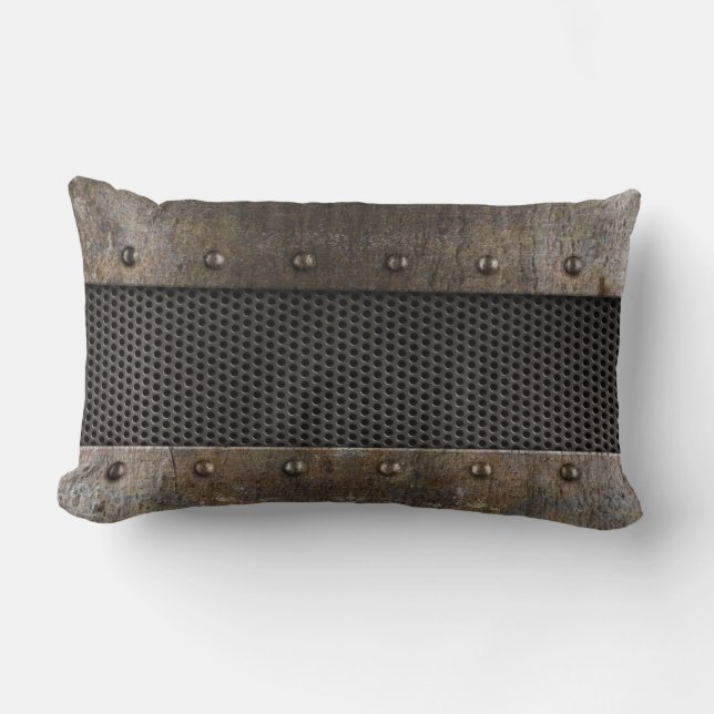 Coussin Rectangle Arrière - plan grunge en métal (Recto)