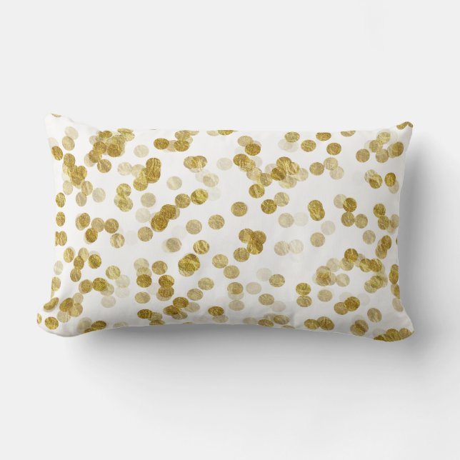 Coussin Rectangle Arrière - plan métallique Bling de Bokeh de point (Recto)