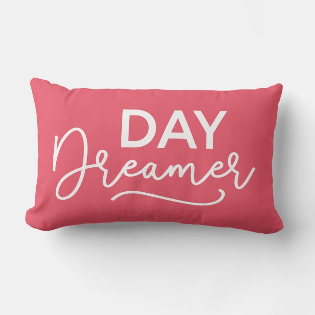 Coussin Rectangle Arrière - plan modifiable couleur moderne Dreamer  (Recto)