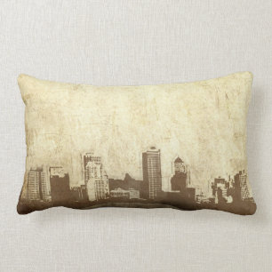 Coussin Rectangle Arrière - plan sale de ville