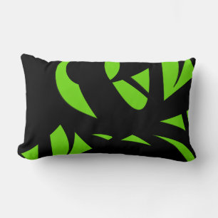 Coussin Rectangle Art contemporain vert / Noir