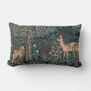 Coussin Rectangle Art de faune de renard de verdure de William Morri