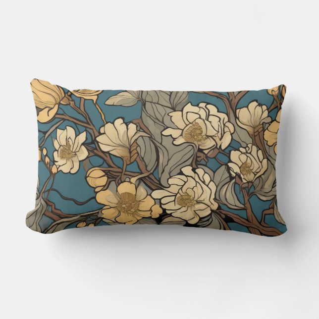Coussin Rectangle Art déco floral Art nouveau (Recto)