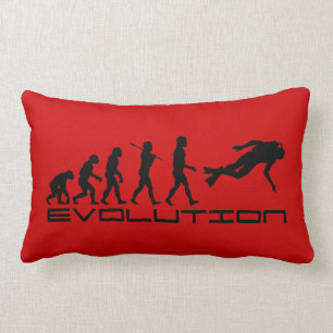Coussin Rectangle Art d'évolution de sport aquatique de plongée de