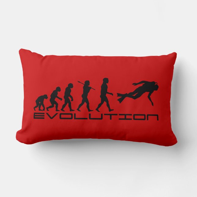 Coussin Rectangle Art d'évolution de sport aquatique de plongée de (Recto)