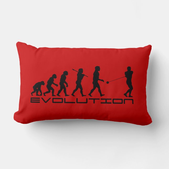 Coussin Rectangle Art d'évolution de sport de jet de marteau (Recto)