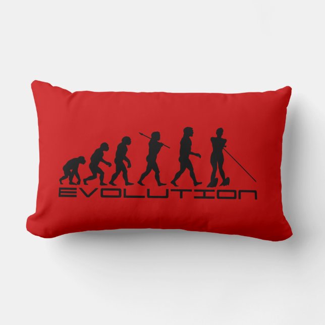 Coussin Rectangle Art d'évolution de sport de Waterski de ski d'eau (Recto)