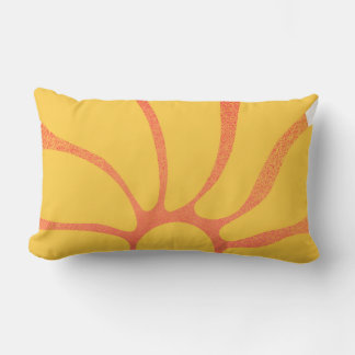 Coussin Rectangle Art du soleil abstrait