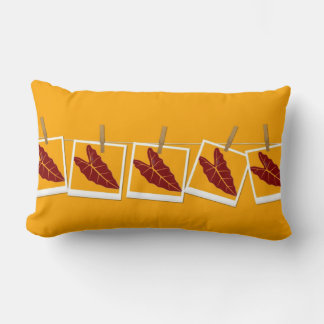 Coussin Rectangle Art feuille jaune automne 2