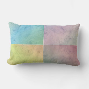Coussin Rectangle Art géométrique à l'aquarelle pastel