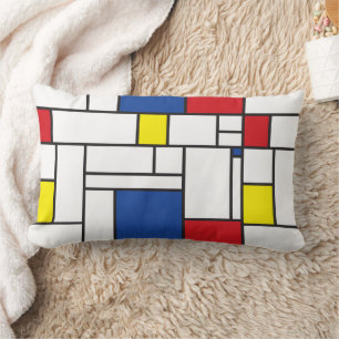 Coussin Rectangle Art Moderne Géométrique Minimaliste De Stijl Mondr