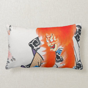 Coussin Rectangle Art oriental japonais frais de guerrier de kabuki