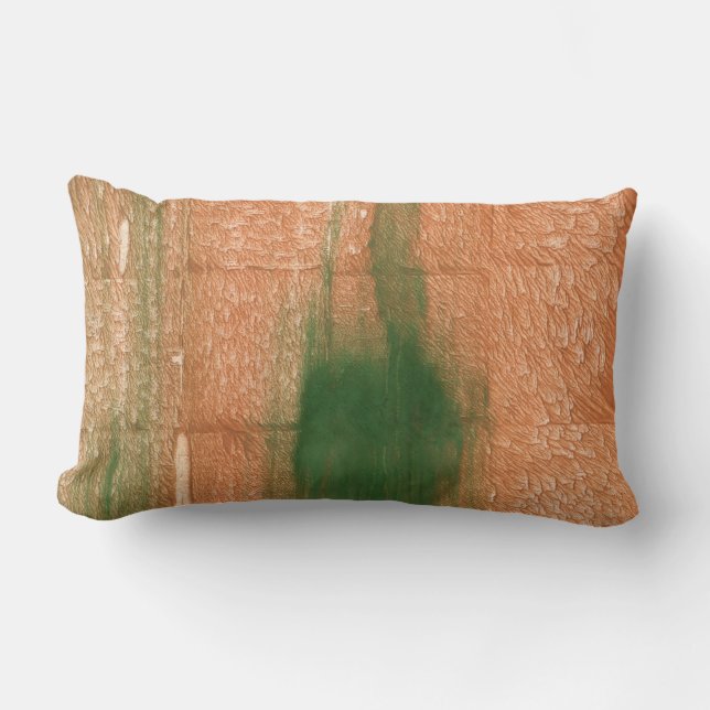 Coussin Rectangle Art vert pêche Abstrait (Recto)