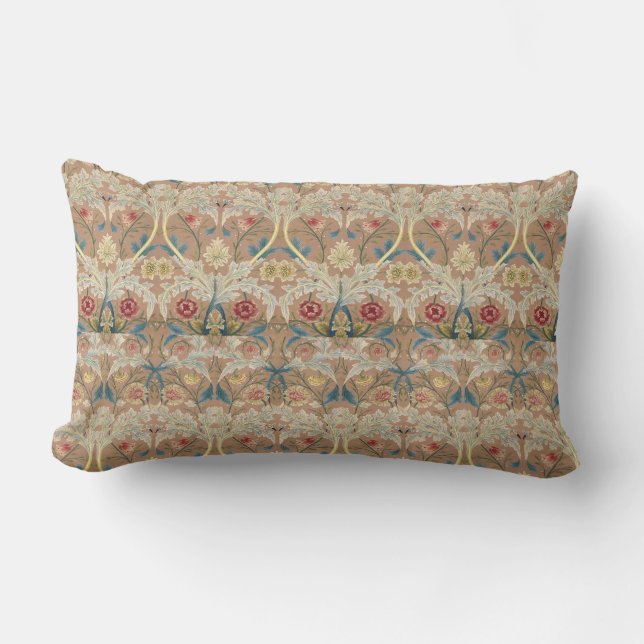 Coussin Rectangle Art William Morris Broderie Florale (Recto)