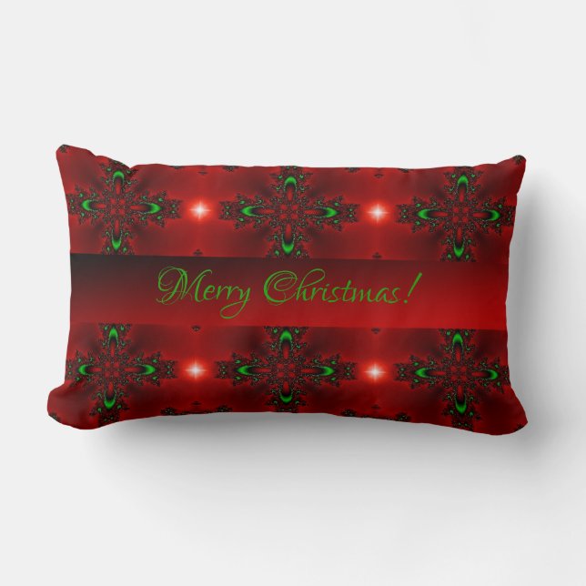 Coussin Rectangle Artdeco de Noël en style rétro (Recto)