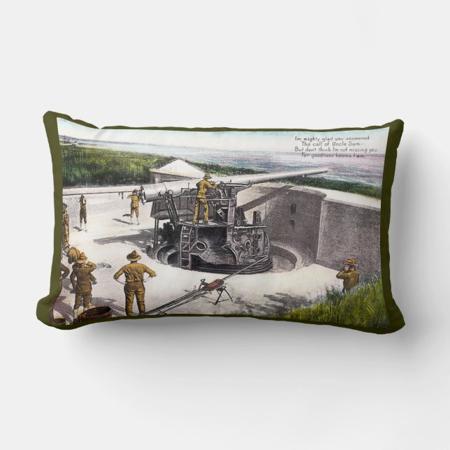 Coussin Rectangle Artillerie côtière (Recto)