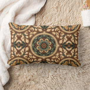 Coussin Rectangle Arts & Crafts Artisanat Vintage, Style Missionnair