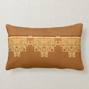 Coussin Rectangle Arts & Crafts, Craftsman or Mission Style Foliage