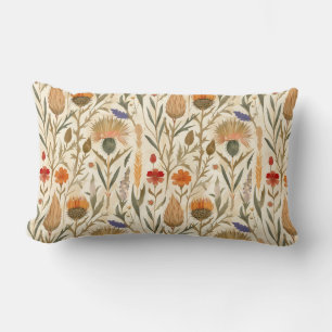 Coussin Rectangle Arts et artisanat fleur sauvage et chardon écossai
