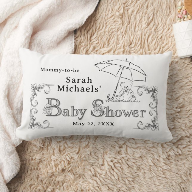 Coussin Rectangle Artsy Baby shower Mommy-to-be (Couverture)