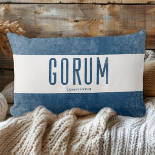 Coussin Rectangle Aspect Denim Gorum Louisiane État